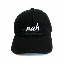 BLACK Embroidery &apos;nah&apos; Dad Hat Baseball Cap Unconstructed   eb-41226728